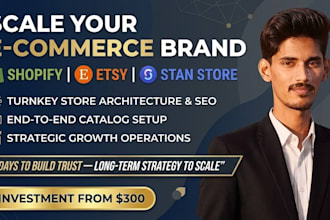 do etsy store setup shopify virtual assistant and stan store setup
