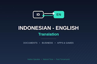 translate documents indonesian to english or english to indonesian