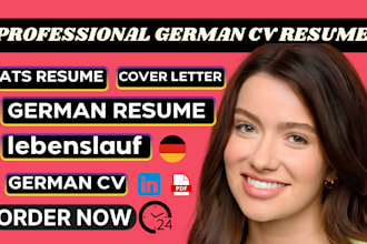 write your ats optimized german cv resume lebenslauf german cover letter for you