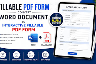 create fillable PDF form convert word document to interactive fillable PDF form