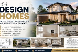 design homes, virtual staging, interior design, and architectural drawing