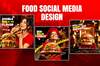 design food social media posts, instagram posters and food ads