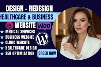 create hospital medical website, clinic business website with wordpress website