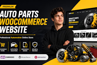 build auto parts woocommerce website, automotive car parts online store