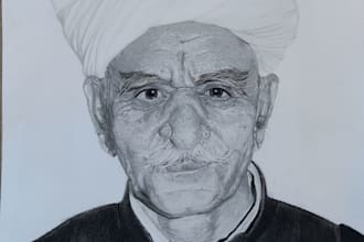 draw a realistic pencil sketch portrait of your photo