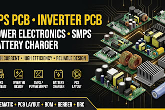 design ups pcb, inverter pcb, power electronics, smps and battery charger