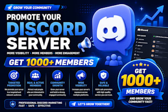 do discord server promotion, organic growth and advertise