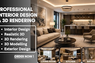 do interior and exterior design and realistic 3d rendering using homebyme