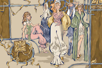 design a fashion collection with custom fashion illustration