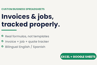 build a custom invoice or job tracker spreadsheet