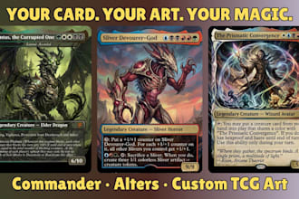 design custom mtg card art tcg illustration commander fantasy mtg card edh art