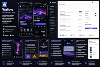 develop an android  ios wallpaper 4k hd app with admin panel