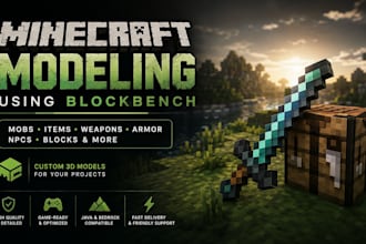 create custom minecraft blockbench models including low poly mobs and items