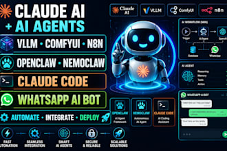 claude ai vllm comfyui ai agent n8n openclaw nemoclaw claude code whatsapp bot