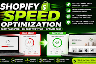 optimize shopify store speed, fix pagespeed and core web vitals
