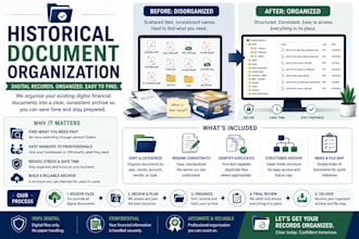organize digital financial documents and bookkeeping files