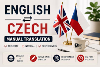 manually translate english to czech and czech to english