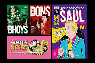 design a retro poster for gig concert or anything