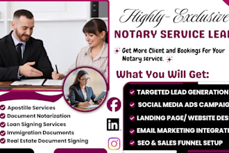 generate notary service leads loan signing agent leads notary appointment funnel