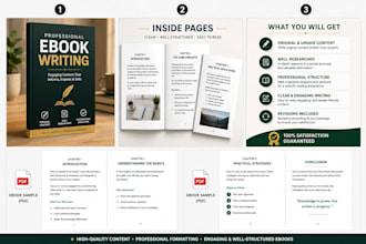 write and design a professional ebook for you