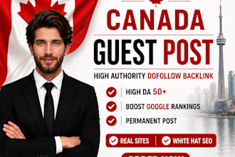 build high da canada dofollow guest post backlinks