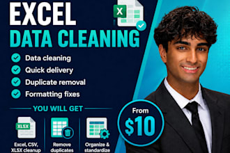 clean, organize and format excel and CSV data
