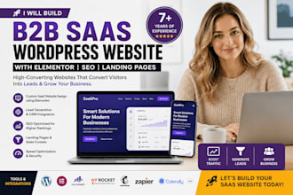 build b2b saas wordpress website with elementor SEO landing page for lead growth