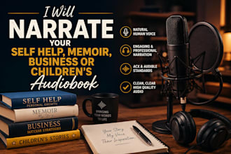 narrate self help, memoir, business, childrens audiobook