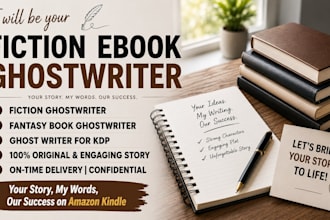 be fiction ebook ghostwriter, fantasy book ghostwriter, ghost writer for KDP