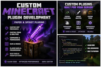 develop a minecraft plugin or mod