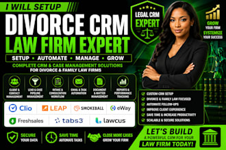 setup divorce crm law firm clio eway leap smokeball freshsales tabs3 lawcus