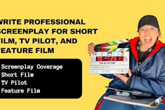 be your favorite professional screenplay writer
