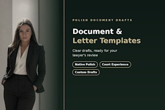 draft a template for your polish legal or official document