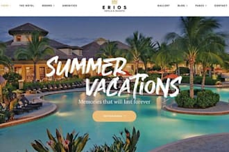design wix vacation rental website property showcase airbnb website