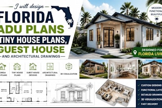 design florida adu plans tiny house plans, guest house and architectural drawing