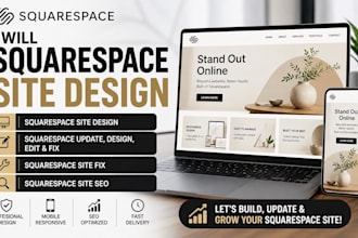 squarespace site design square space update design edit fix squarespace site seo