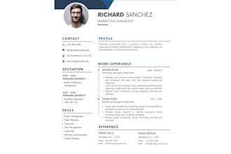 design a professional and modern CV resume