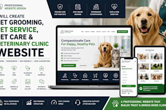 pet grooming, pet service website, pet care website, veterinary clinic website