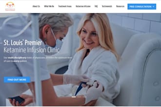 design wix ketamine therapy clinic website infusion therapy iv therapy website