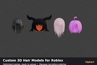 create custom 3d hair for your roblox avatar