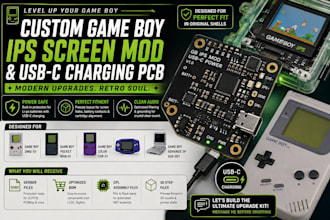 do a custom gameboy ips screen mod and usb c charging pcb