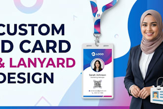 do professional custom id card, employee id and lanyard