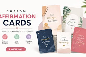 design custom affirmation cards and beautiful card decks