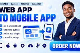 convert your lovable base44 replit app to android ios mobile app with capacitor