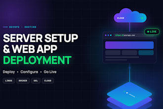 setup your server, deploy your web app and configure hosting