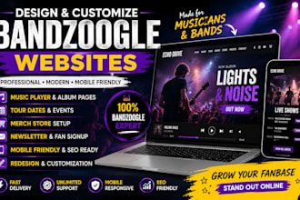 design customize and redesign bandzoogle website for musicians bands and artist