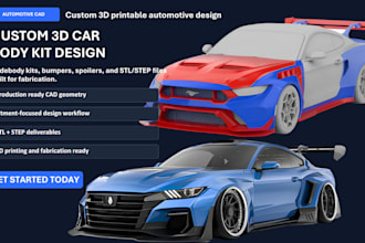 3d car body kit cad design widebody 3d printing car parts design stl step files