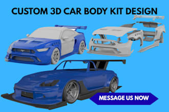 3d car body kit cad design widebody 3d printing car parts design stl step files