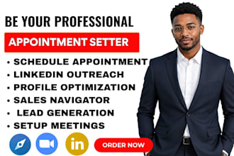 be your linkedin marketing manager and b2b appointment setter
