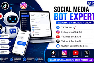build social media bot twitter bot instagram bot telegram bot